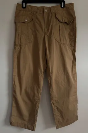 Lauren Ralph Lauren Women's 8 Khaki Utility Capri Pants Cropped Snap Pocket thumbnail 1