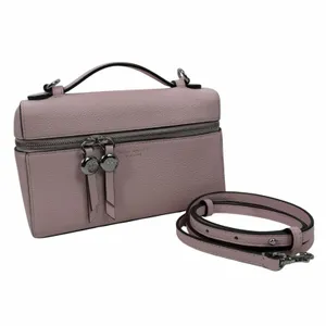 Tory Burch Slim Romy Top Handle Bag Leather Crossbody Bag Rose Pink thumbnail 6