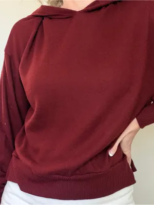 New Project Social T Burgundy Hoodie thumbnail 2