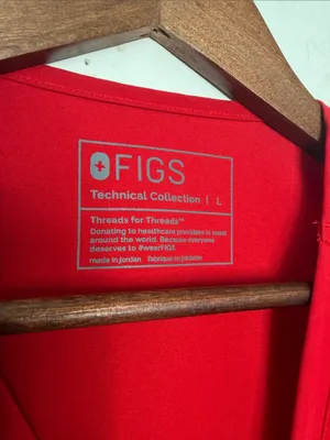 FIGS Casma Three Pocket Scrub Top Red Size Large L PO 5623 Medical Uniform thumbnail 4