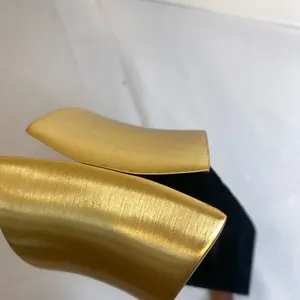 Cleopatra Gold Nickel Cuff Bracelet thumbnail 6
