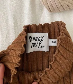 Princess Polly Brown Long Sleeve Crop thumbnail 2