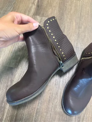 Fergalicious Dark Brown Studded Leather Ankle Boots thumbnail 3