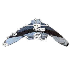 Unbranded Women NA Colorblock Denim Cropped Bomber Jacket Blue Black‎ Mock Neck thumbnail 9