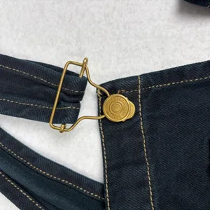 Free People We The Free Ziggy Denim Overalls Women's S Navy Straight Leg Relaxed thumbnail 11
