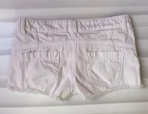 LF Carmar low rise distressed white cut-off jean shorts size 26 NWOT thumbnail 4