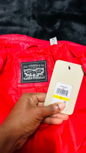 LEVI’s STRAUSS & CO Red Faux Leather Bomber Jacket thumbnail 17