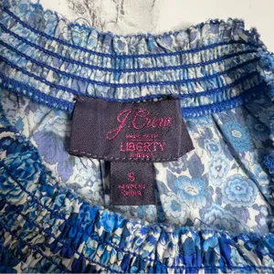J. Crew Smocked Popover Top in Liberty Elysian Day Floral‎ Sz S thumbnail 7