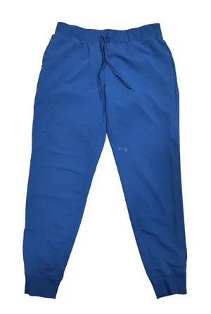 Jaanuu Blue Jogger Scrub Pants Large Tall LT nurse doctor thumbnail 1