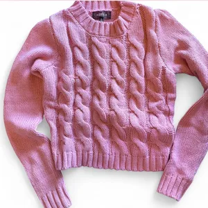 4SI3NNA Cable Cropped‎ Sweater Pink Size XS thumbnail 1