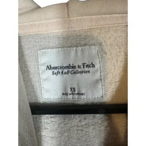Abercrombie & Fitch Women’s Beige Hooded Pullover Sweatshirt Long Sleeve Size XS thumbnail 6