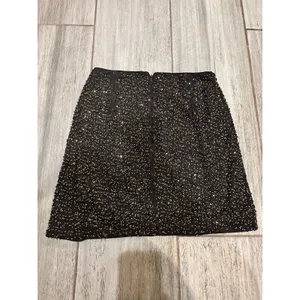 Michael Costello x Revolve Sierra Beaded Mini Skirt Black Size Medium thumbnail 4