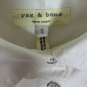 Rag & Bone White Cotton Silk High-Low Button Down Tunic Shirt Small USA thumbnail 4