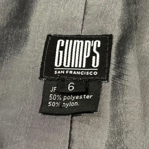 Gump's San Francisco Jacket Womens 6 Open Front Gray Long Line Pockets thumbnail 2