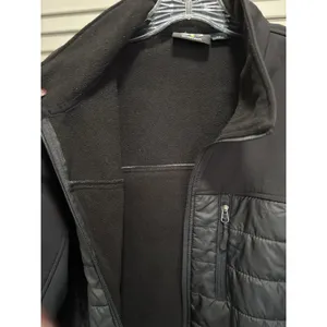 Athletech Puffer Jacket‎ Zip Up Size Large Zip Pockets Fleece Lined Black Toggle thumbnail 4