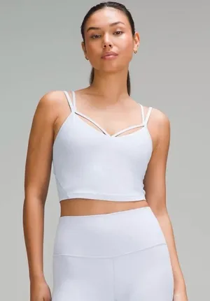 Lululemon Athletica White Strappy Sports Bra thumbnail 1