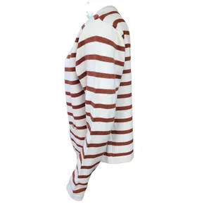 NWT Automet Cream & Rust Orange Striped Cardigan (M) thumbnail 4