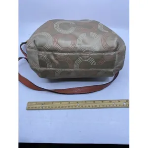 Coach Classic Orangepink Fabric Cross Body Bag thumbnail 6