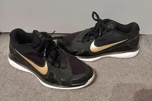 NikeCourt Air Zoom Vapor Pro Black & Gold Women’s Tennis Shoes thumbnail 1
