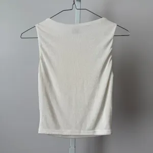 Tiger Mist XS‎ White Sleeveless Ribbed Tank Top Crew Neck Minimalist Y2k thumbnail 6