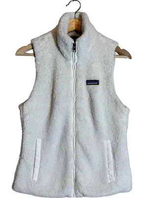 Patagonia Los Gatos Teddy Vest Women's Small Birch White Full Zip Outdoor Hiking thumbnail 1