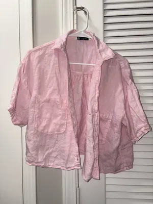 Pink ZARA Button Shirt thumbnail 2