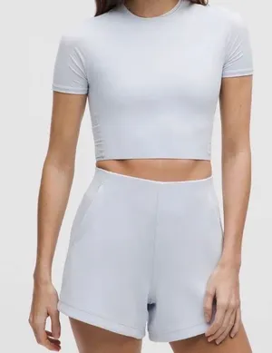 Lululemon Wundermost Ultra-Soft Nulu Crewneck Cropped T-Shirt thumbnail 1