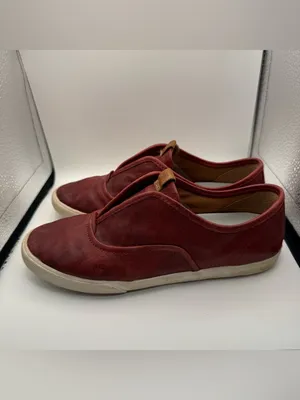 Frye Maya Cvo Leather Slip On Sneaker Shoe Burgundy Red‎ Maroon Casual Comfort 7 thumbnail 2