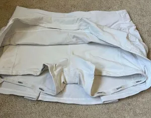 White Lululemon pace rival skirt with built in shorts thumbnail 4
