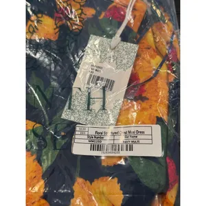 NEW Tuckernuck Hyacinth House Navy Marigold Floral Ruffle Margot Dress Size XXS thumbnail 6
