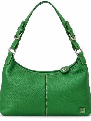 The Sak Green Pebbled Leather Shoulder Bag Hobo Purse Adjustable Strap thumbnail 1