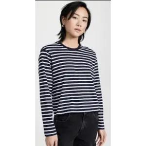 ATM Anthony Thomas Melillo Classic Jersey Long Sleeve Boy Tee Striped Navy White thumbnail 2