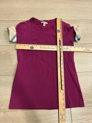 Burberry Brit Women’s Hot Pink Nova Check Short Sleeve Shirt Size XS thumbnail 3