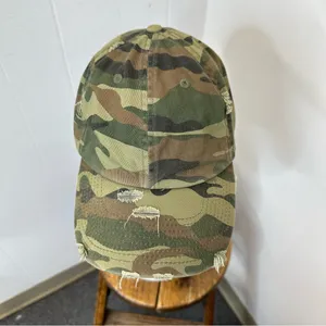 KBETHOS Vintage Camo Distressed Baseball Cap Hat Green Brown Black 100% Cotton thumbnail 2