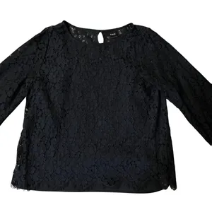 Rafaella Blouse Womens L Used Black Floral Lace Attached Cami thumbnail 13