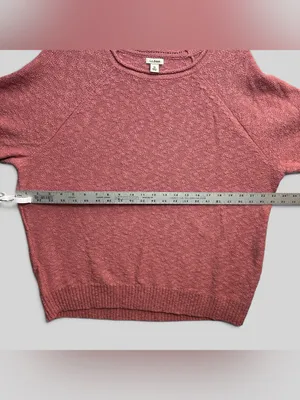 L.L.Bean Women’s XL Pink Cotton Textured Knit Crewneck Sweater Pullover thumbnail 6