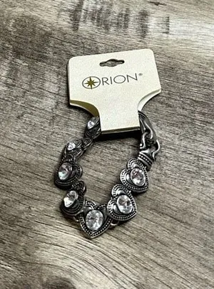 Rion Heart Rhinestone Jeweled Women’s Bracelet New NWT Fashion Jewelry thumbnail 1