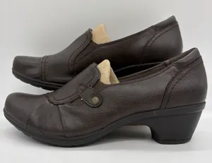 Earth Origins Womens 10W Shoes Rosario Loafers‎ Brown Low-Heel Slip-On Comfort thumbnail 1