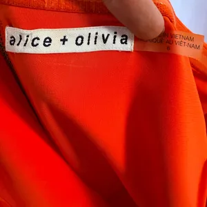 Alice + Olivia‎ Boat Neck Cap Sleeve Sheath Dress in Orange Size 6 thumbnail 5