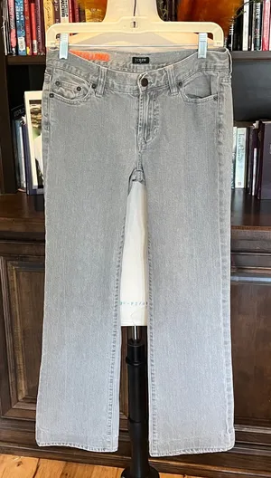 J Crew Low Rise Hipslung Gray Jeans thumbnail 1