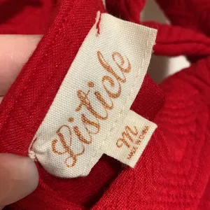 Listicle red babydoll dress with pockets & tie back woman size MEDIUM thumbnail 5