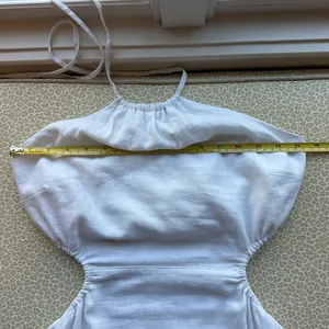 NWOT Abercrombie & Fitch White Open Back Halter Mini Dress thumbnail 11