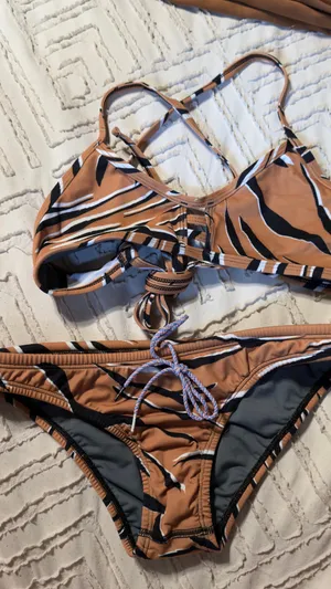 Jolyn Tan and Black Bikini Swimwear Set thumbnail 2