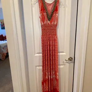 Maxi sleeveless dress Red thumbnail 6