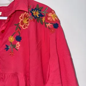 Solitaire boho oversized embroidered blouse  thumbnail 5