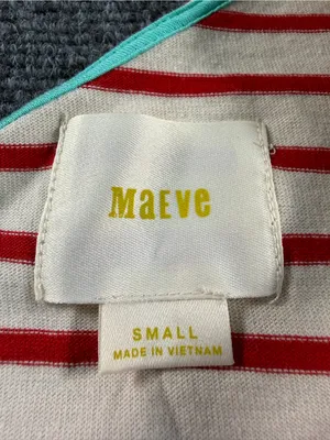 Maeve Anthropologie Dress Small One Shoulder Stripe Red White Summer Party Boat thumbnail 7