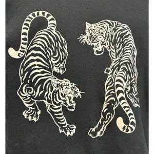Women’s Black Tiger Graphic Tee Crew Neck Short Sleeve T-Shirt Size XL thumbnail 5