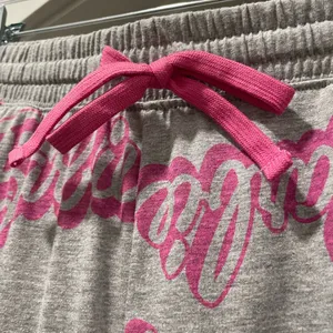 NWT Grey & Pink Barbie Logo Graphic Printed PJ Pajama Bottoms Lounge Pants - S thumbnail 5