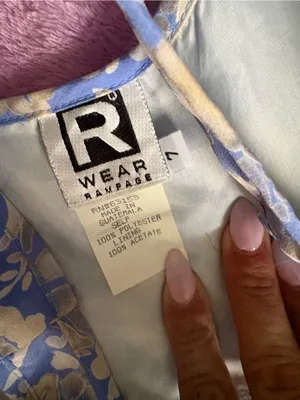 Rampage Vintage Blue and Gray Floral Maxi Dress thumbnail 2