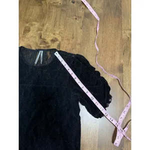 EUC Women's By Anthropologie Black Velvet and Lace Blouse Top Size XS‎ thumbnail 6